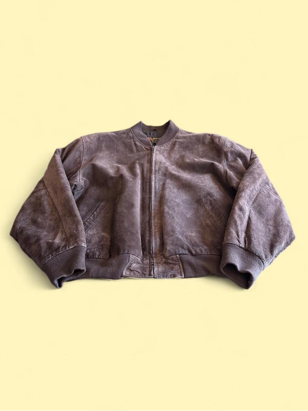 Vintage Reed Sportswear Brown Suede Bomber Jacket Men’s Size M